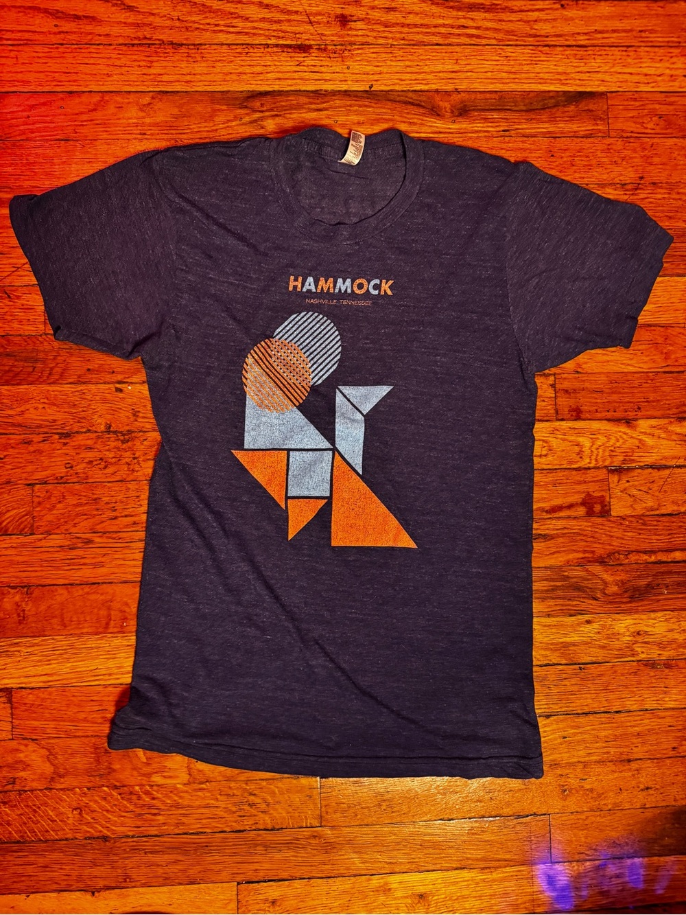 Hammock Band T - Navy Blue with Orange Accents